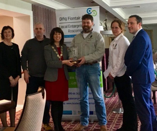 Black Donkey Team Recieving the Roscommon Enterprise Awards 2018