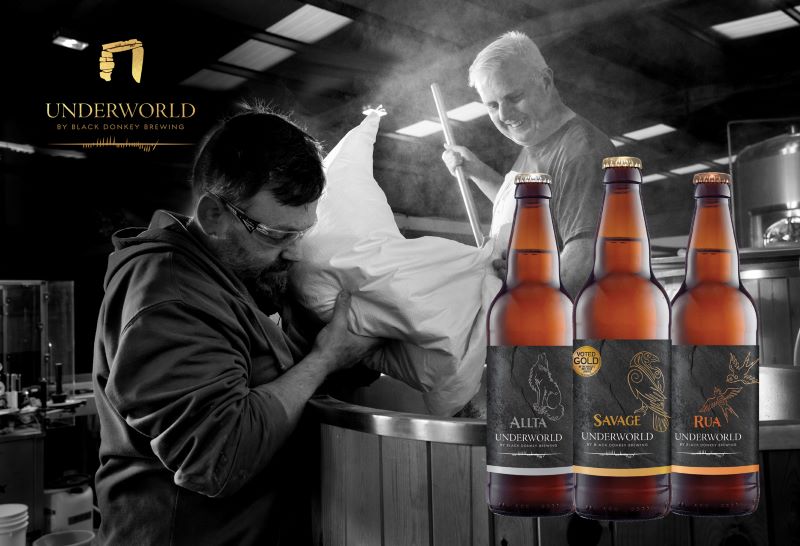 Underworld series beers showing brewing process